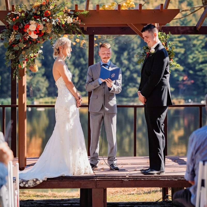 Sydney & Zach wedding at Camp Wonkru, Binghamton, photograph 3